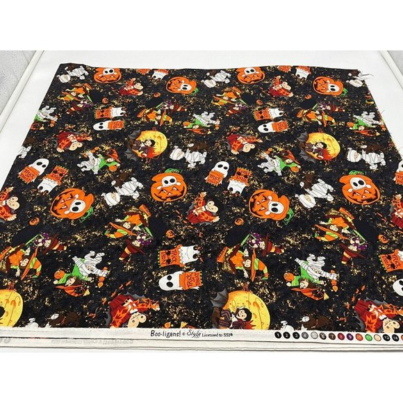 Boo-ligans Style Licensed to SSI Cotton Halloween Fabric 2.75 Yards x 44 Inch - Picture 9 of 16